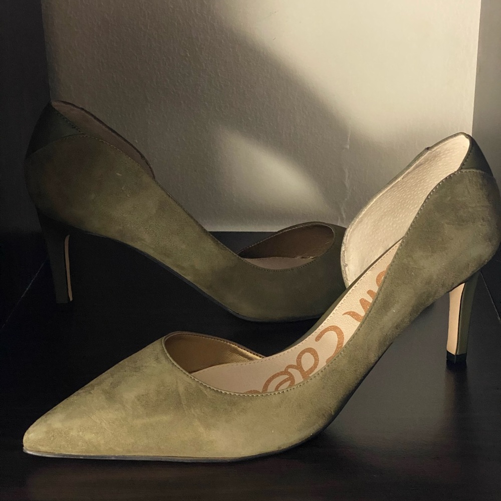 Sam Edelman D'orsay Pump, Onyx Moss Green Suede